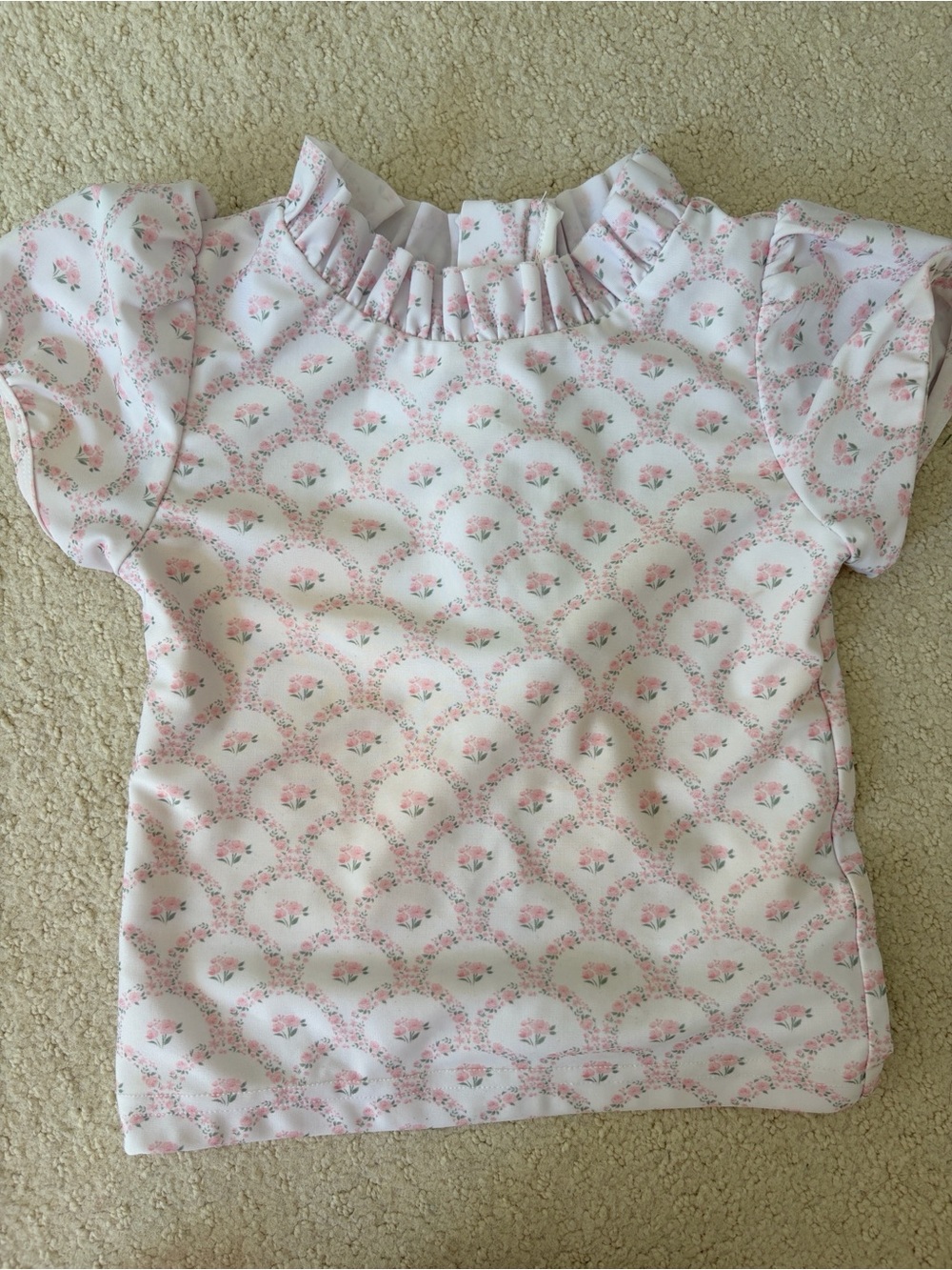 Toddler Floral Mockneck Swim Top/Rash Guard